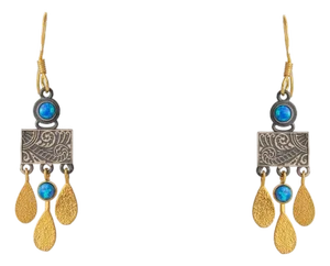 Bohemian Dream Blue Opal Earrings, A Pair