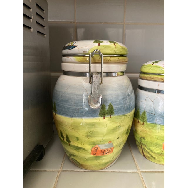 Kitchen Ceramic Storage Canisters - Set of Three For Sale - Image 11 of 14