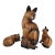 Vintage Carved Wood Siamese Cat & Kittens – Primitive Folk Art Set of 4, 20.5" For Sale
