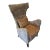 Modern Wingback Chair Upholstered With Luxurious Velvet Fabric For Sale