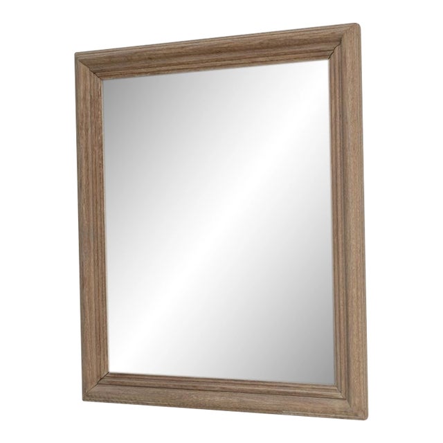 19th Century France Antique White Wood Mirror For Sale