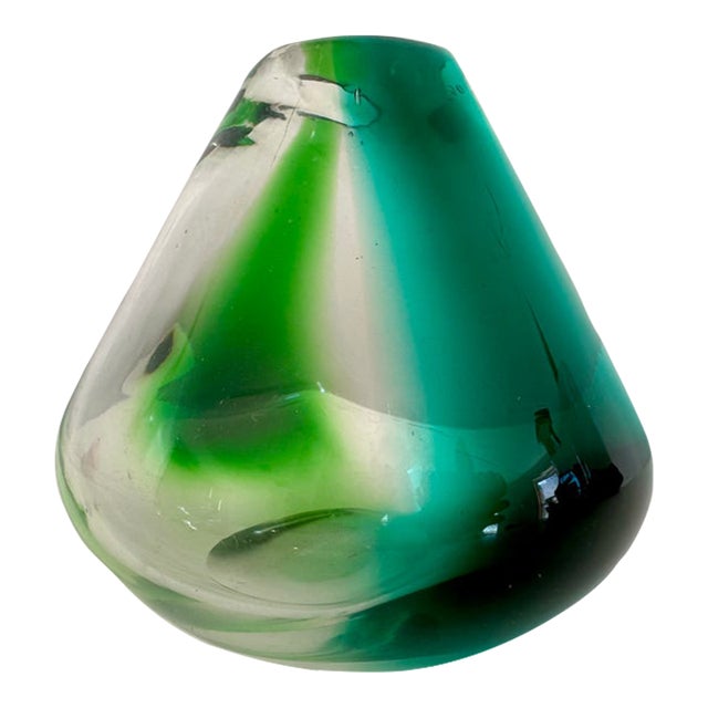 Toso 1950s Art Glass Vase Murano Italy Mid Century Modern For Sale