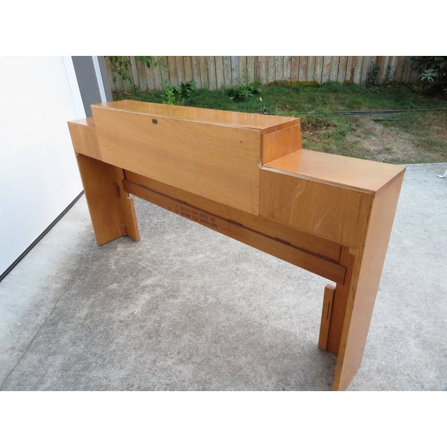 La Period Mid Century Full Size Bed Frame W/ Drawers or Queen Size Headboard For Sale - Image 13 of 17