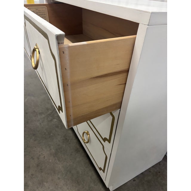 Dorothy Draper Inspired Espana Painted Nightstand Chest For Sale - Image 10 of 11