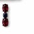Portuguese Black and Red Earrings, Set of 2 For Sale - Image 5 of 6