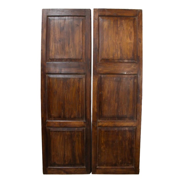 Solid Wood Raised Panel Door Set For Sale