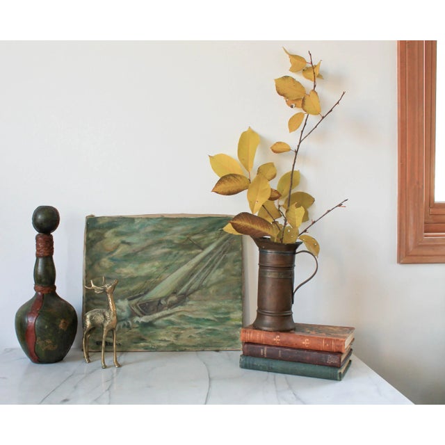 Vintage Italian Leather Decanter For Sale - Image 9 of 11