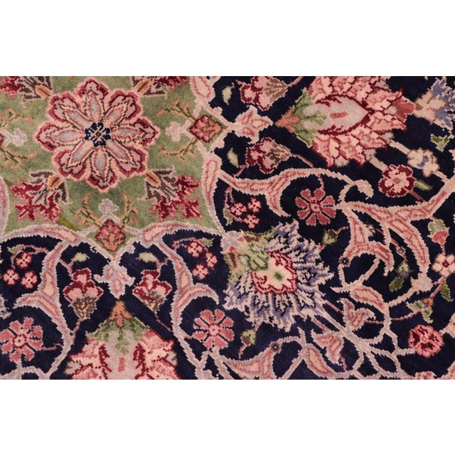 Intricate Elegant Pak-Persian Red/Blue Wool Rug - 9'2'' X 12'3'' For Sale - Image 4 of 9