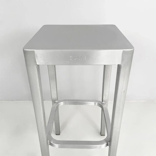 Postmodern American Aluminum Stool by Philippe Starck for Emeco, 2000s For Sale - Image 9 of 16