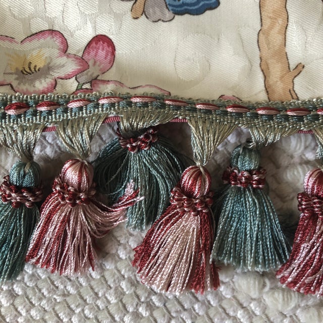 Textile Early 21st Century "Summer Garden" Beautiful Victorian Style Custom Made Table Cloth For Sale - Image 7 of 12