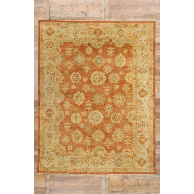 Vintage Modern Turkish Oushak Rug - 08'07 X 11'02 For Sale - Image 9 of 9