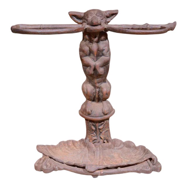 Cast Iron Stick Stand by Coalbrookdale, 1920s For Sale