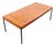 Refinished 1970s Mid Century Modern Walnut & Burl Executive Desk by Hiebert For Sale