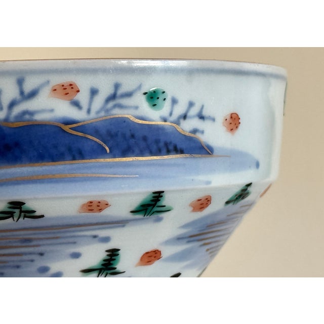 Early 20th Century Japanese Imari Porcelain Footed Bowl For Sale - Image 11 of 14