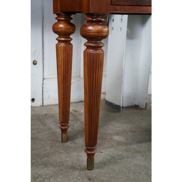 Lexington Furniture Lexington Neoclassical Cherry Parquetry Breakfront Console Sofa Hall Table 54" For Sale - Image 4 of 18