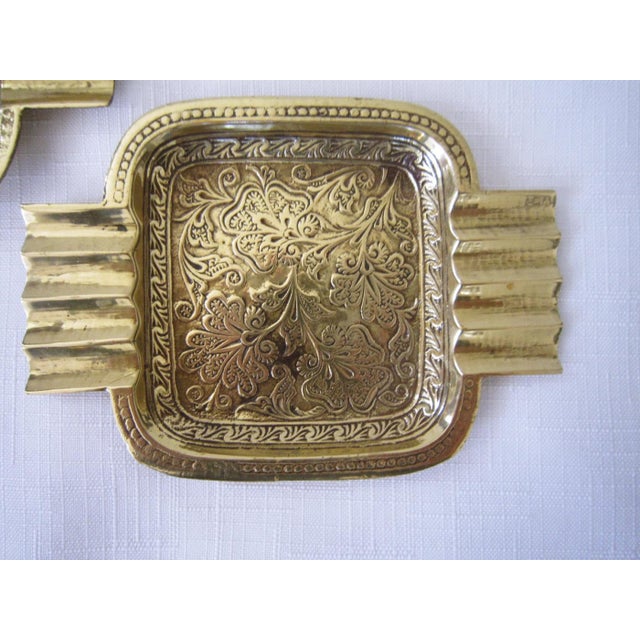 Japanese Vintage Japanese Brass Catchalls, Paoir For Sale - Image 3 of 3