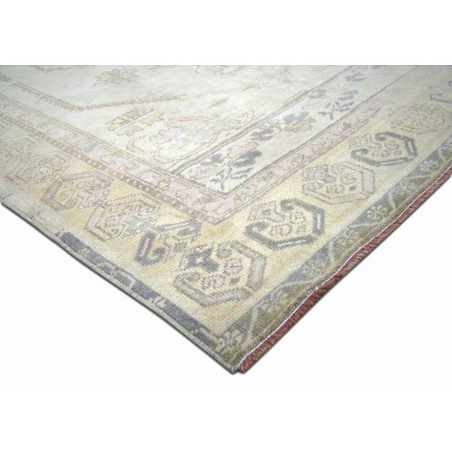 Traditional 1960s Turkish Oushak Rug For Sale - Image 3 of 5