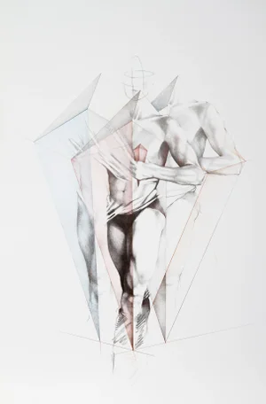1970s Move Iii, Lithograph by Helene Guetary