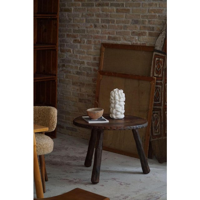 Mid-Century Modern Swedish Carved Wabi Sabi Coffee Table in Pine, 1960s For Sale - Image 10 of 13