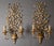 Wood Hollywood Regency Floral Golden Wall Light, Florence, Italy, 1960s For Sale - Image 7 of 15