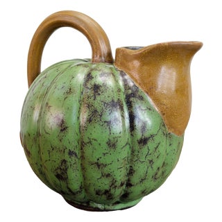 Glazed Stoneware Pumpkin Pitcher by Louis Lourioux, 1930s For Sale