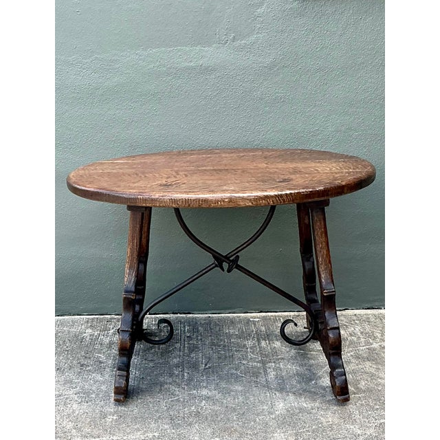 Rustic Vintage 19th Century Spanish Center Hall Table For Sale - Image 3 of 12