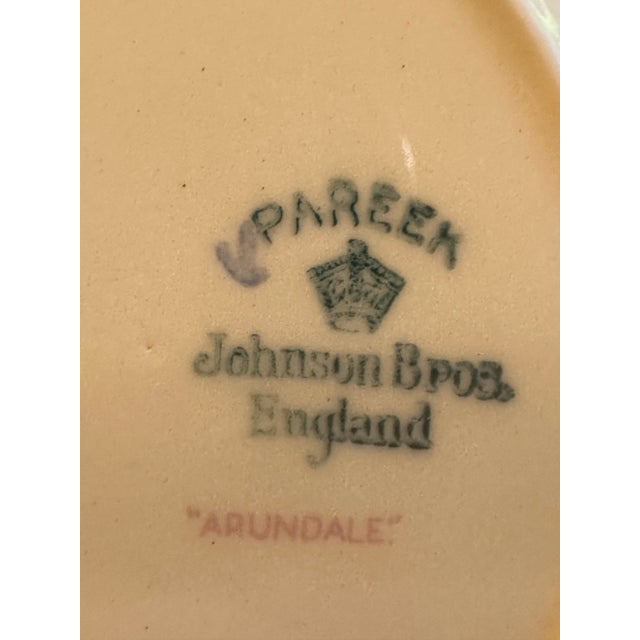 1900s Rare 68 pieces floral "ARUNDALE" pattern Art Nouveau dining set by Johnson Brothers of England is a prized...