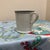 Gothic Vintage Tom & Jerry Holiday Punch Cup Mug White Porcelain Black Gothic Font Gilt Trim For Sale - Image 3 of 5