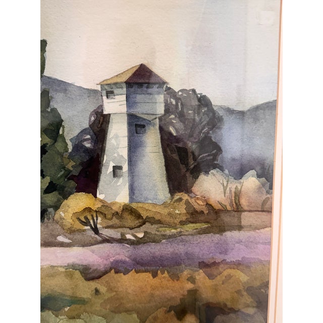 Charlotte Panton Rossi Home Place Framed Watercolor, Circa 1996 For Sale - Image 9 of 12