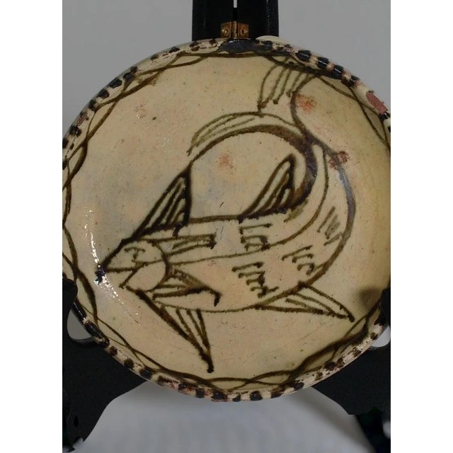 1920s Vintage Tzintzuntzan Mexico Fish Pottery Plate Hand Painted Folk Art For Sale - Image 5 of 6