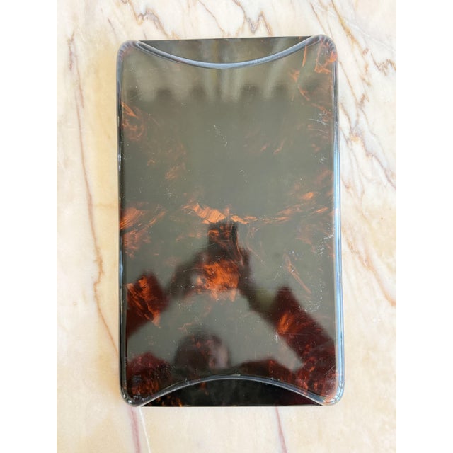 Mid-Century Tortoiseshell Acrylic Glass and Brass Centrepieces from Guzzini, Italy, 1970s, Set of 3 For Sale - Image 12 of 16
