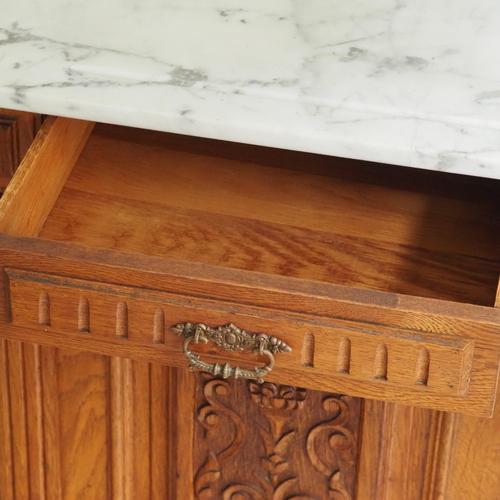 Gründerzeit Chest of Drawers with White Marble, 1890 For Sale - Image 12 of 15