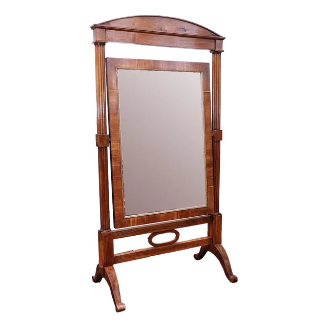 Psyche Mirror in Wood Frame For Sale