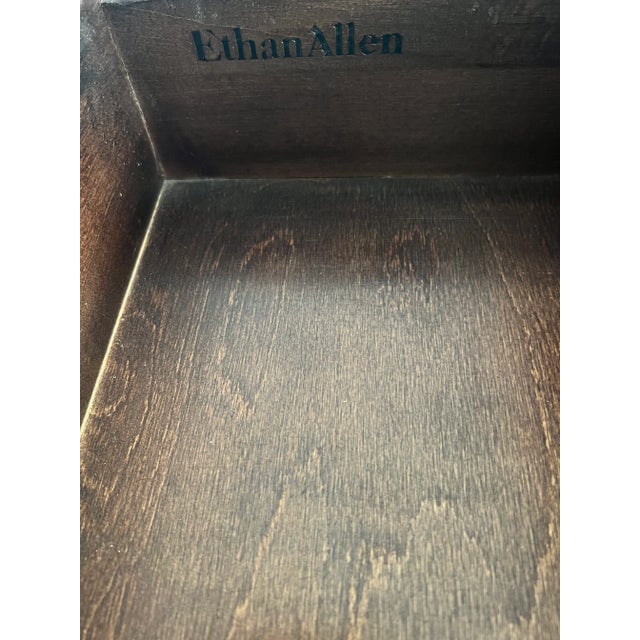 White 1980s Vintage Ethan Allen Side Tables Hand Painted White - Set of 2 For Sale - Image 8 of 9