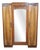 Art Deco Style Three-Door Mirrored Wardrobe in Fruitwood Veneer, 1930s For Sale