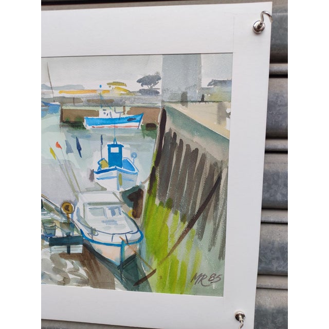 Michel Roubille, L'Île d'Yeu, 1985, Watercolor For Sale - Image 3 of 6