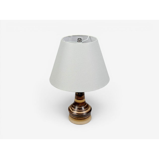 Mid-Century Modern 1970s Per Engstrom, Small Table Lamp, Beige Ceramic, Denmark For Sale - Image 3 of 10