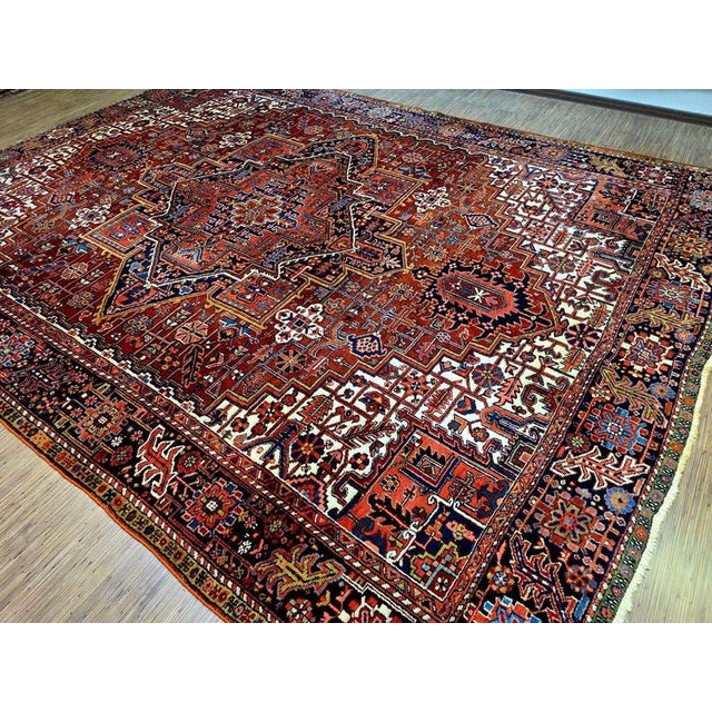 Middle Eastern Rug in Virgin Wool For Sale - Image 4 of 11