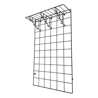 Large Minimalist Wire Metal Wall Coat Rack, 1950s For Sale