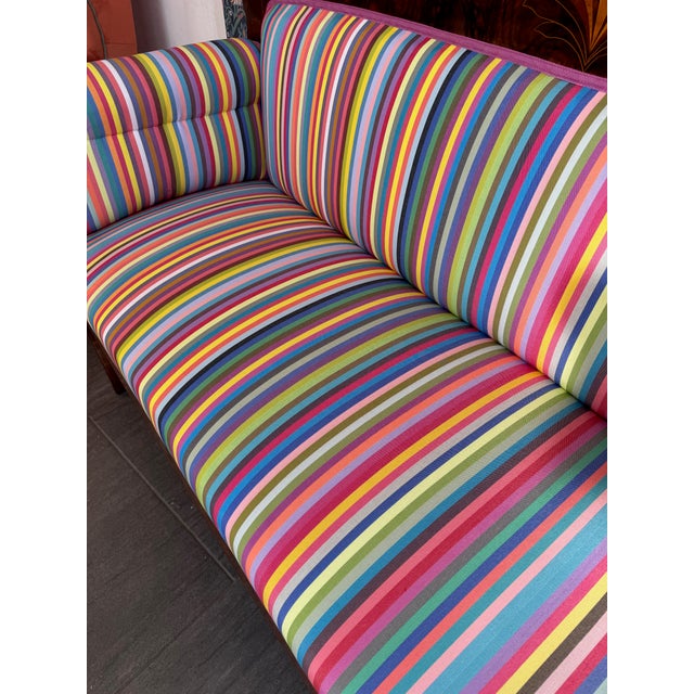 19th Century Biedermeier Striped Bench, 1825 For Sale - Image 5 of 7