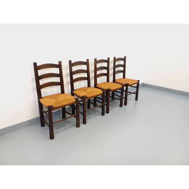 Vintage Brutalist Chairs by Georges Robert, 1960s, Set of 4 For Sale - Image 15 of 18
