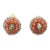 Vintage 1960s Signed Ornella Italy Glass Beaded Clip Earrings For Sale