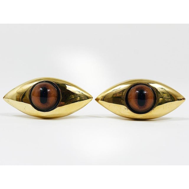 Handcrafted Eye Bottle Stopper in Cork & Brass attributed to Carl Auböck, Austria For Sale - Image 14 of 16