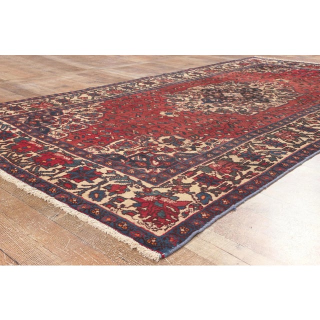 Textile Mid 20th Century Vintage Persian Mahal Rug - 05'01 x 09'11 For Sale - Image 7 of 9