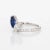 Early 21st Century Sapphire Diamond Moi Et Toi Platinum Marquise Engagement Ring Size 6 For Sale - Image 5 of 7