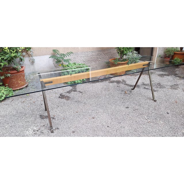 Metal Large Dining Table by Frate Enzo Mari Model for Driade, 1990s For Sale - Image 7 of 7