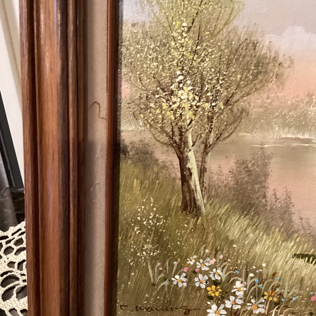 Mid-Century Modern Folk Art Oil Painting by Charles Manning For Sale - Image 3 of 5