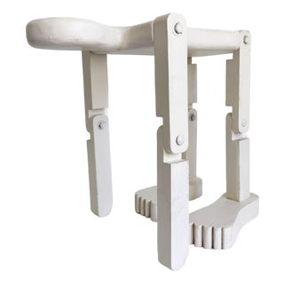 Articulating Painted Wood Mannequin Side Table, Late 20th Century For Sale