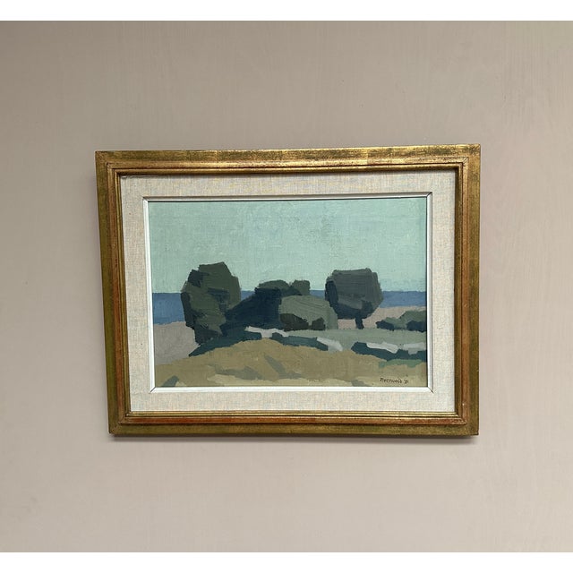 Original Oil on Canvas – “Landscape” by William Herbert Fleetwood (1915–1993) – Signed & Dated 1951 – Framed – 71 × 51 cm...