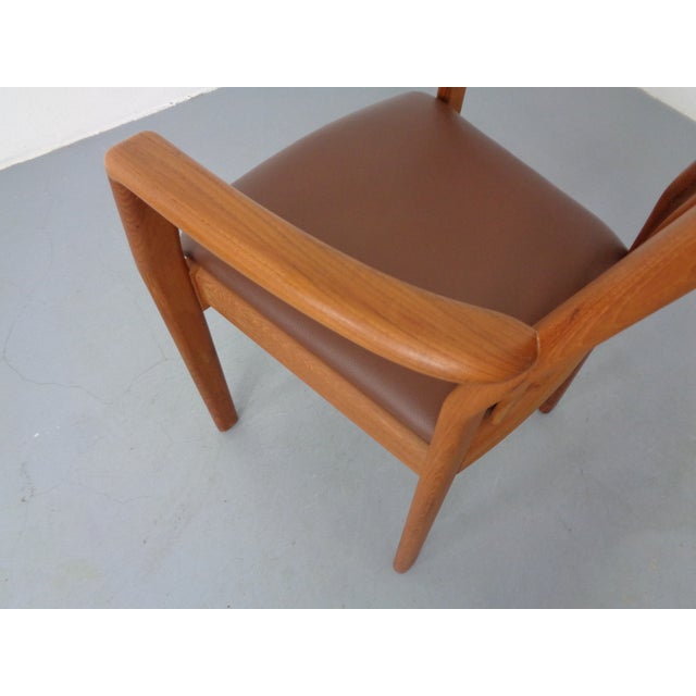 Danish Teak and Leather Armchair from Dyrlund, Denmark, 1970s For Sale - Image 15 of 16